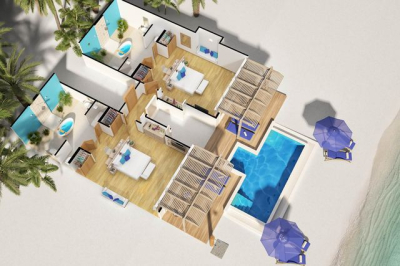 Two-Bedroom Family Beach Villa with Pool