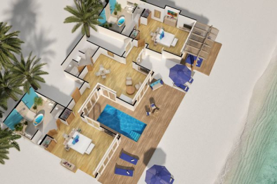 Two-Bedroom Beach Suite with Pool