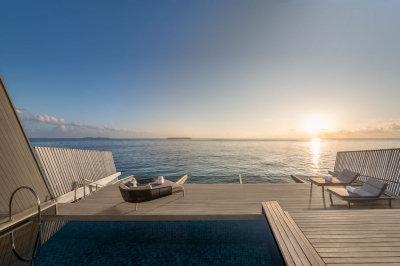 Sunset Overwater Villa with Pool